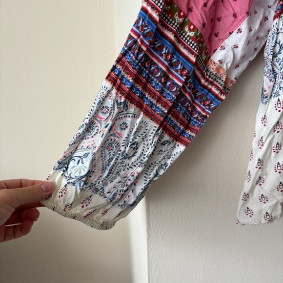 Sundance Multicolored Patterned Long Sleeve Top - Size Medium - Picture 3 of 7